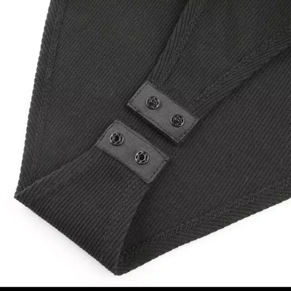 Black corset turtleneck bodysuit - Picture 7 of 7